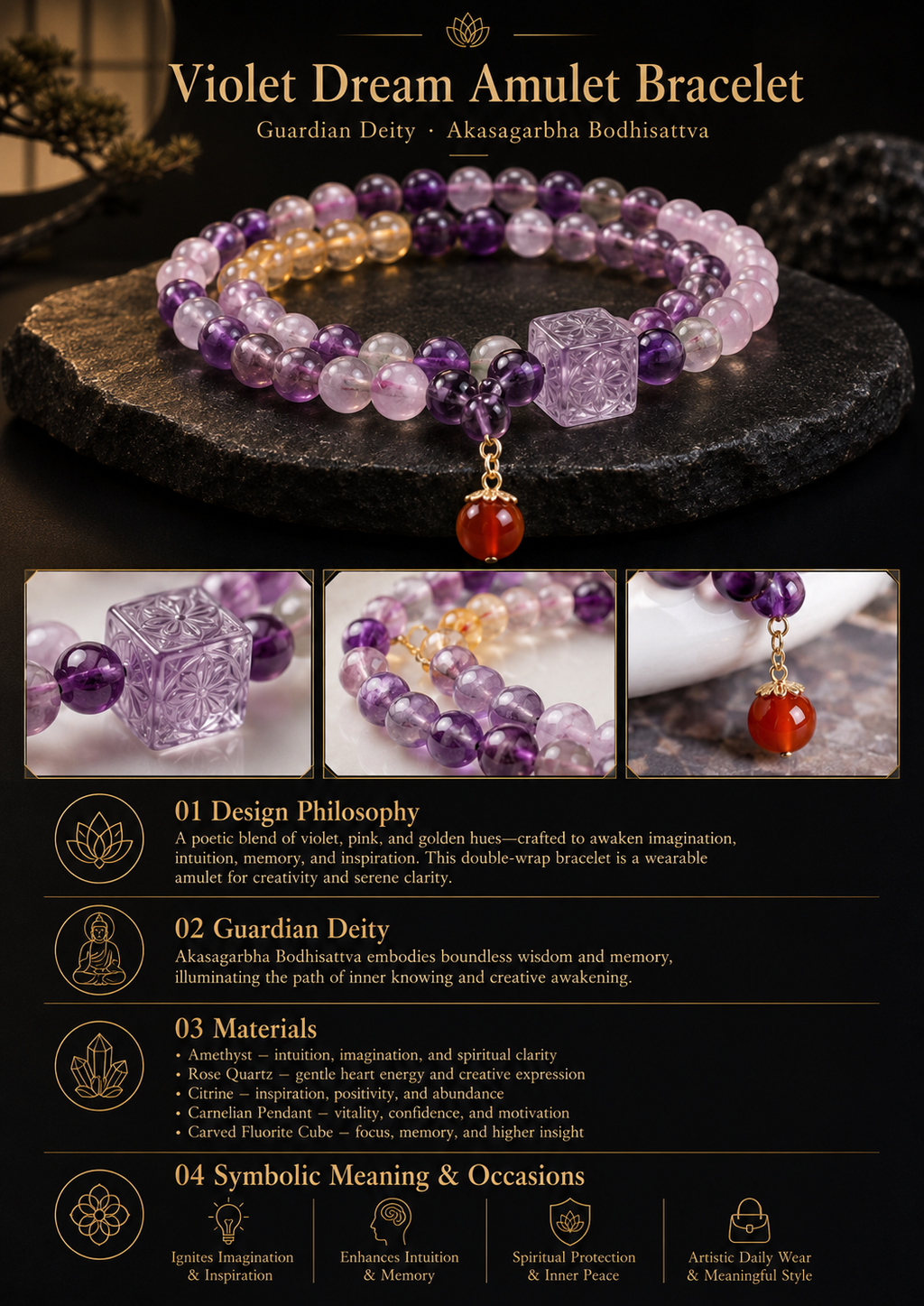 Violet Dream Amulet Bracelet