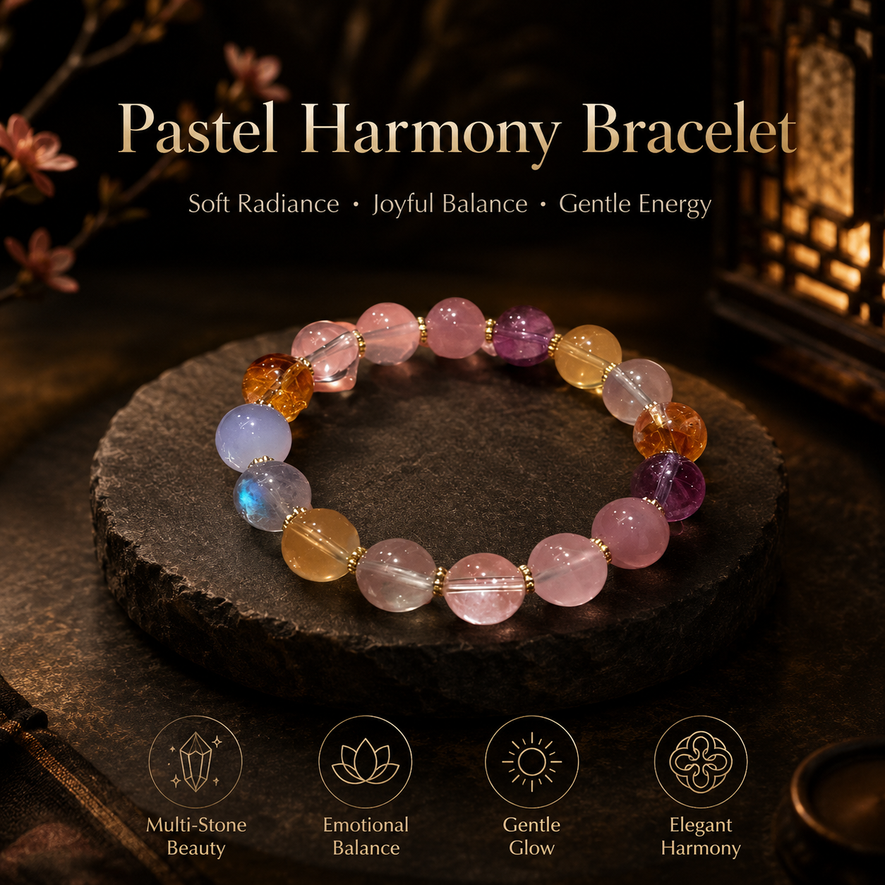 Pastel Harmony Crystal Bracelet