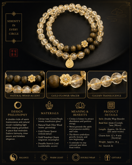 Golden Calm Wrap Bracelet