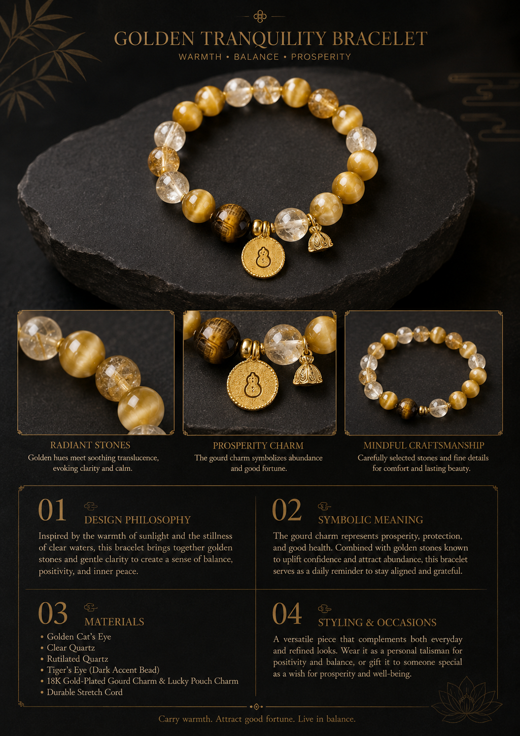 Golden Gourd Blessing Bracelet